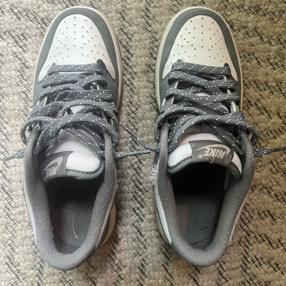 Nike Gray and White Dunks